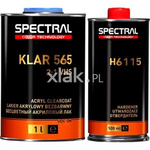 Lakier bezbarwny 2:1 VHS NOVOL Spectral Klar 565 1L + Utwardzacz - 2859538106