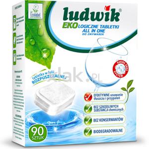 Tabletki eko do zmywarki LUDWIK Ekologiczne All in One 100 szt. - 2873007653