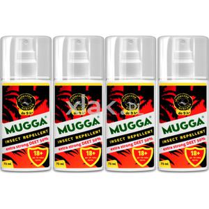 Spray na komary kleszcze muchy MUGGA Extra Strong DEET 50% 4x - 2875015277
