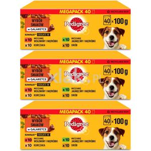 Mokra karma PEDIGREE Vital Adult Mix smakw 120 x 100g - 2875881702