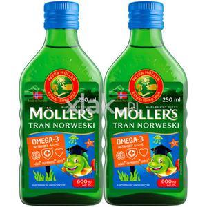 Tran norweski Mollers Gold Omega-3 Owocowy suplement 500ml - 2876100109