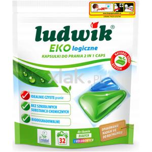 Kapsuki do prania LUDWIK Ekologiczne Eko 2 w 1 Uniwersalne 32 szt. - 2877828151