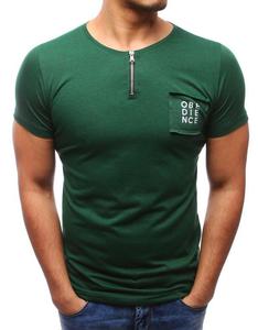 T-shirt mski z nadrukiem zielony (rx1959) - Zielony - 2847481291