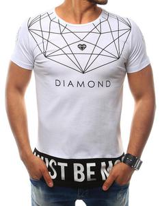 T-shirt mski z nadrukiem biay (rx1963) - Biay - 2847481295