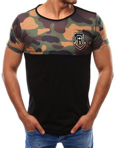 T-shirt mski z nadrukiem czarny (rx1965) - 2847481297