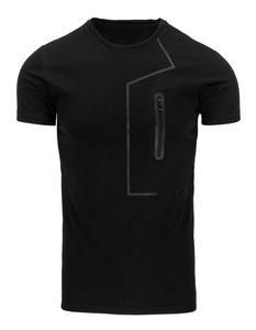 T-shirt mski z nadrukiem czarny (rx2152) - Czarny - 2849183095