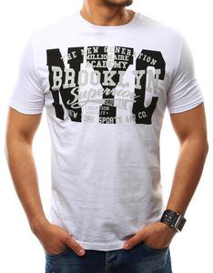 T-shirt mski z nadrukiem biay (rx2339) - 2849961670