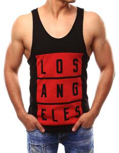 Tank top mski z nadrukiem czarny (rx2539) - Czarny - 2850805868