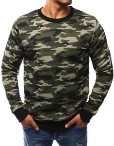 Bluza mska bez kaptura woodland camo (bx2442) - Woodland camo jasny - 2855549245