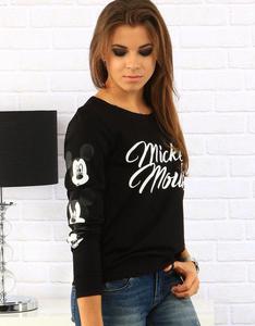 Bluza z nadrukiem Mickey czarna (by0104) - Czarny - 2857439231