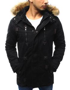 Mska kurtka parka zimowa czarna (tx2000) - Czarny - 2857978698