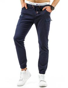 Spodnie mskie jogger chino granatowe (ux0652) - Granatowy - 2823373201