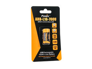 Akumulator Fenix USB ARB-L16U (16340 RCR123 700 mAh 3,7 V) - 2859730738