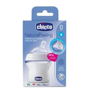 Chicco NaturalFeeling Natural-150 ml smoczek silikonowy, przepyw wolny 0+ Butelka do karmienia - na - 2872951231