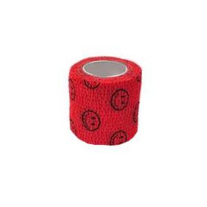 StokBan 5 x 450cm-emotki na czerwonym Banda elastyczny samoprzylepny - 2872952048