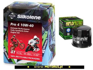 SILKOLENE PRO 4 10W40 XP 4T olej silnikowy motocyklowy 4 Litry + FILTR OLEJU HF FUCHS Silkolene olej silnikowy w NAJLEPSZEJ CENIE w sklepie motocyklowym MOTORUS.PL - 2864625361