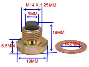 JMP M14x1,25 magnetyczna ruba spustu oleju z uszczelk miedzian JMP technika motocyklowa w sklep motocyklowy czci MOTORUS.PL - 2871636559