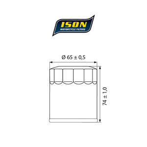 ISON 156 motocyklowy filtr oleju HF156 ISON filtry oleju do motocykli jak HifloFiltro w sklepie motocyklowym MOTORUS.PL - 2822433408