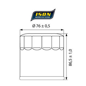 ISON 551 motocyklowy filtr oleju HF551 ISON filtry oleju do motocykli jak HifloFiltro w sklepie motocyklowym MOTORUS.PL - 2822433418