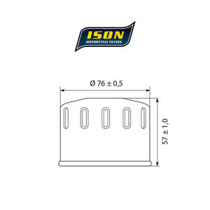 ISON 565 motocyklowy filtr oleju HF565 ISON filtry oleju do motocykli jak HifloFiltro w sklepie motocyklowym MOTORUS.PL - 2822433420