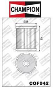 CHAMPION COF042 motocyklowy filtr oleju HF142 - 2822434863