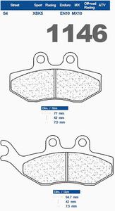 CL Brakes 1146XBK5 motocyklowe klocki hamulcowe na 1 tarcz PRZD AJP/APRILIA/BETA/DERBI/FANTIC/GAS GAS/HM/KEEWAYSHERCO 50/125/200 patrz OPIS CL Brakes 1146XBK5 motocyklowe klocki hamulcowe na 1 tarcz PRZD AJP/APRILIA/BETA/DERBI/FANTIC/GAS GAS/HM/KEEWAYSHERCO 50/125/200 MOTORUS.PL - 2822435496