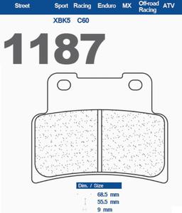 CL Brakes 1187XBK5 motocyklowe klocki hamulcowe na 1 tarcz Przd APRILIA NA850 Mana 08-17, YAMAHA YZF125R 14- , MT125 15- CL Brakes 1187XBK5 motocyklowe klocki hamulcowe na 1 tarcz Przd APRILIA NA850 Mana 08-17, YAMAHA YZF125R 14- , MT125 15-- MOTORUS.PL - 2822435505