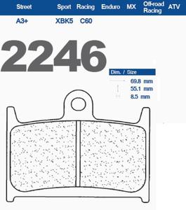 CL Brakes 2246XBK5 motocyklowe klocki hamulcowe na 1 tarcz Przd INDIAN 1800 Chief (Brembo) 09-13, TRIUMPH 1200 Tiger Explorer 12-15, Rocket III 230 CL Brakes 2246XBK5 motocyklowe klocki hamulcowe na 1 tarcz Przd INDIAN 1800 Chief (Brembo) 09-13, TRIUMPH 1200 Tiger Explorer 12-15, Rocket III 2300 MOTORUS.PL - 2822435510