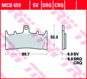 TRW LUCAS MCB659CRQ motocyklowe klocki hamulcowe KAWASAKI ZX9R 96-01, SUZUKI GSX1300R Hayabusa 1999-2006, GSXR750 1994-1999, GSXR1000 01-02 TRW LUCAS MCB 659CRQ motocyklowe klocki hamulcowe KAWASAKI ZX9R 96-01, SUZUKI GSX1300R Hayabusa 1999-2006, GSXR750 1994-1999, GSXR1000 01-02 MOTORUS.PL - 2822435845