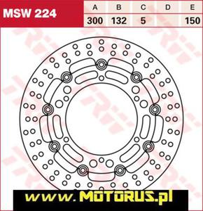 TRW LUCAS MSW224 motocyklowa pywajca tarcza hamulcowa YAMAHA TDM900, R1 02-03 TRW LUCAS tarcze...