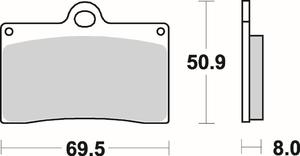 SBS 566 HS motocyklowe klocki hamulcowe komplet na 1 tarcz SBS motocyklowe klocki hamulcowe SUPER...