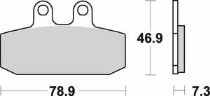 SBS 588 HF motocyklowe klocki hamulcowe komplet na 1 tarcz SBS motocyklowe klocki hamulcowe SUPER...