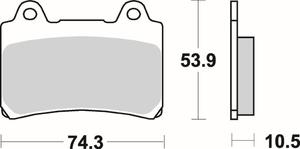 SBS 590 HS motocyklowe klocki hamulcowe komplet na 1 tarcz SBS motocyklowe klocki hamulcowe SUPER...