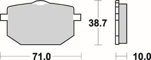 SBS 596 HS motocyklowe klocki hamulcowe komplet na 1 tarcz SBS motocyklowe klocki hamulcowe SUPER...