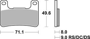 SBS 806 DC motocyklowe klocki hamulcowe komplet na 1 tarcz SBS motocyklowe klocki hamulcowe SUPER...