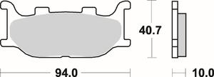 SBS 691 HS motocyklowe klocki hamulcowe komplet na 1 tarcz SBS motocyklowe klocki hamulcowe SUPER...