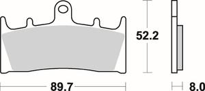 SBS 686 RS motocyklowe klocki hamulcowe komplet na 1 tarcz SBS motocyklowe klocki hamulcowe SUPER...