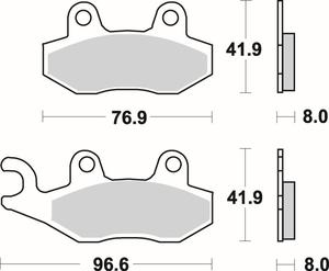 SBS 611 HS motocyklowe klocki hamulcowe komplet na 1 tarcz SBS motocyklowe klocki hamulcowe SUPER...