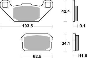 SBS 848 SI motocyklowe klocki hamulcowe komplet na 1 tarcz SBS motocyklowe klocki hamulcowe SUPER CENY sklep motocyklowy MOTORUS.PL - 2822442809