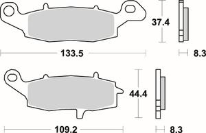 SBS 705 RS motocyklowe klocki hamulcowe komplet na 1 tarcz SBS motocyklowe klocki hamulcowe SUPER...