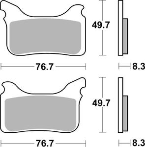 SBS 842 RSI motocyklowe klocki hamulcowe komplet na 1 tarcz SBS motocyklowe klocki hamulcowe SUPER...