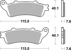 SBS 721 HF motocyklowe klocki hamulcowe komplet na 1 tarcz SBS motocyklowe klocki hamulcowe SUPER...