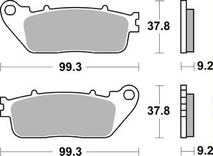 SBS 862 HF motocyklowe klocki hamulcowe komplet na 1 tarcz SBS motocyklowe klocki hamulcowe SUPER...