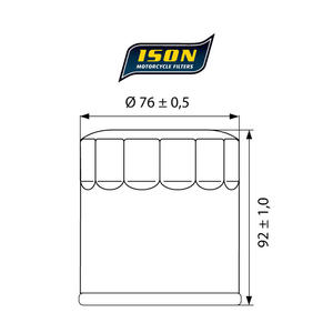 ISON 170B motocyklowy filtr oleju HF170B ISON filtry oleju do motocykli jak HifloFiltro w sklepie motocyklowym MOTORUS.PL - 2822444309