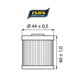 ISON 566 motocyklowy filtr oleju HF566 ISON filtry oleju do motocykli jak HifloFiltro w sklepie motocyklowym MOTORUS.PL - 2822444314