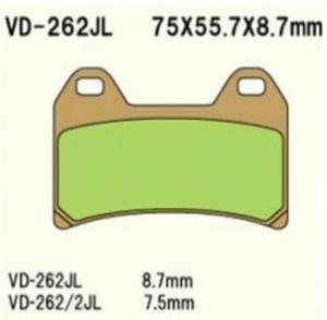 VESRAH VD262JL PRZD Sintered motocyklowe klocki hamulcowe 2 szt. YAMAHA XT660X 04-17, DUCATI 795 Monster 12-17 VESRAH Japoskie motocyklowe klocki hamulcowe w SUPER CENACH w sklepie motocyklowym MOTORUS.PL - 2822428662