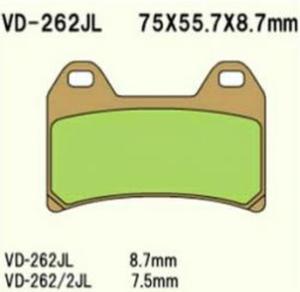 VESRAH VD262RJL RACING klocki hamulcowe VESRAH Japoskie motocyklowe klocki hamulcowe w SUPER CENACH w sklepie motocyklowym MOTORUS.PL - 2822428800