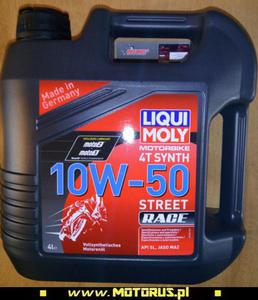 LIQUI MOLY 10W50 Street Race 4T 4 litry motocyklowy syntetyczny olej silnikowy Liqui Moly oleje...