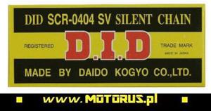 DID SCR0404 SV-100 ogniw motocyklowy WZMOCNIONY acuch rozrzdu ZAKUTY D.I.D. motocyklowe...