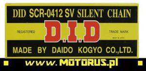 DID SCR0412 SV-120 ogniw motocyklowy WZMOCNIONY acuch rozrzdu ZAKUTY Honda VFR1200 09-, Suzuki GSR600 06-08, Yamaha FZ6 Fazer 04-09 D.I.D. motocyklowe acuszki rozrzdu w PROMOCYJNEJ CENIE sklep motocyklowy MOTORUS.PL - 2822463322